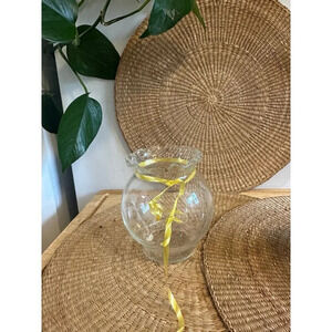 Clear Glass Ruffle Edge Votive Candle Holder